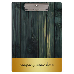 Porte-bloc Badge Rétro Or Beige Motif Texture Bambou Pince
