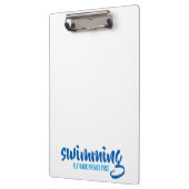 Porte-bloc Baignade Retour poitrine Texte typographique libre (Gauche)