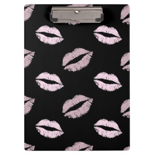 Porte-bloc Baisers Rose Argenté