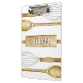 Porte-bloc Bakery Watercolor Utensils Kitchen Clipboard (Gauche)