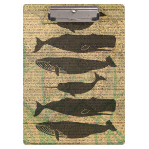 Porte-bloc Baleine antique Vie marine