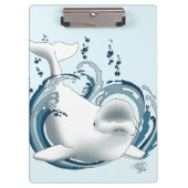 Porte-bloc Baleine Béluga Bleue (Devant)