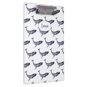 Porte-bloc Baleine bleu aquarelle (Swatch)