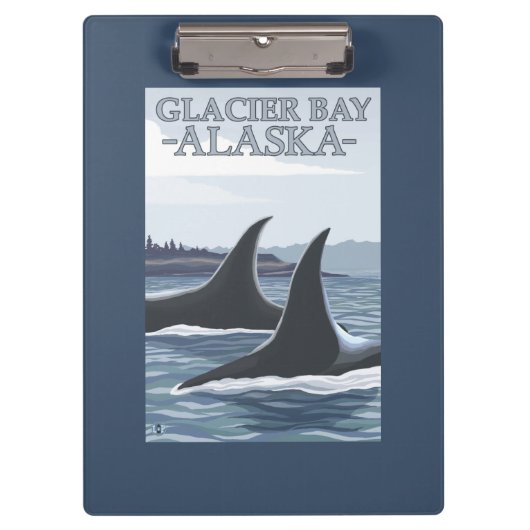 Porte-bloc Baleines #1 - baie de glacier, Alaska d'orque (Devant)