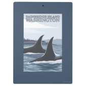 Porte-bloc Baleines #1 - île de Bainbridge, Washington (Dos)