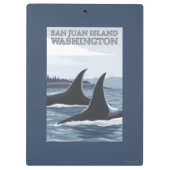 Porte-bloc Baleines #1 - île de San Juan, Washington d'orque (Dos)