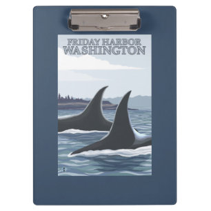Porte-bloc Baleines #1 - port de vendredi, Washington d'orque
