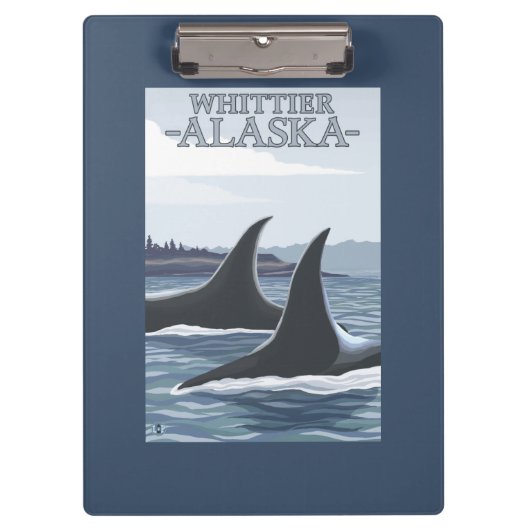 Porte-bloc Baleines #1 - Whittier, Alaska d'orque (Devant)