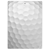 Porte-bloc Balle de golf blanche texturée avec nom et numéro (Dos)