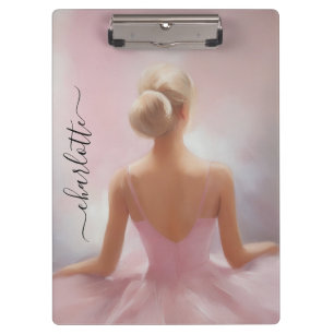 Porte-bloc Ballerina peinte en rose
