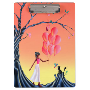 Porte-bloc Ballerine et chat au coucher du soleil mignon