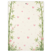 Porte-bloc Bambou Aquarelle Panda Mignon | (Dos)