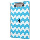 Porte-bloc Bande de Chevron blanc et d'Aqua (Gauche)