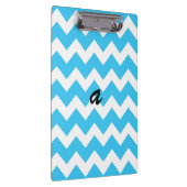 Porte-bloc Bande de Chevron blanc et d'Aqua (Swatch)