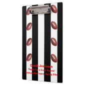 Porte-bloc Bande noire et blanche, Merci Nom de l'entraîneur (Gauche)