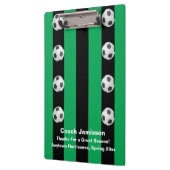 Porte-bloc Bande noire et verte, entraîneur de Merci (Gauche)