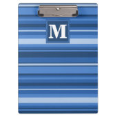 Porte-bloc Bandes bleu monogramme (Devant)