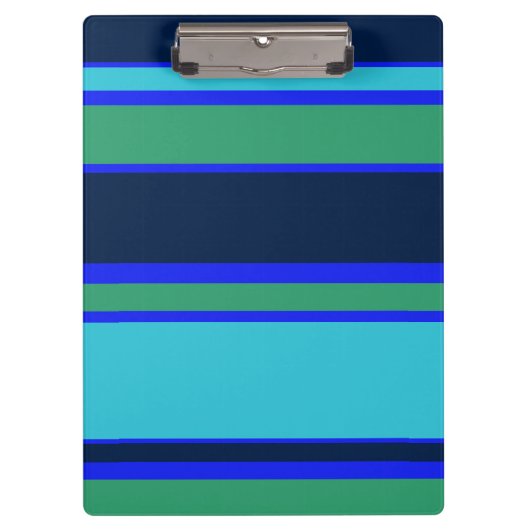 Porte-bloc Bandes bleues et vertes (Devant)