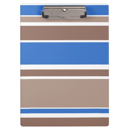Porte-bloc Bandes Brown et bleues (Devant)