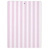 Porte-bloc Bandes de bonbons rose pâle et blanc (Dos)