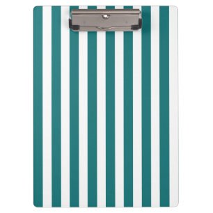 Porte-bloc Bandes de bonbons turquoises et blanches