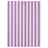 Porte-bloc Bandes de bonbons violettes et blanches (Dos)