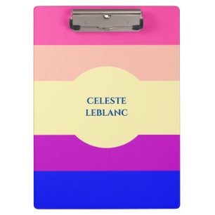 Porte-bloc Bandes de couleurs vives-Été- Presse-papiers