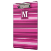 Porte-bloc Bandes de monogramme fuchsia (Gauche)
