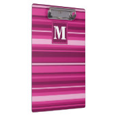 Porte-bloc Bandes de monogramme fuchsia (Swatch)
