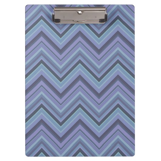 Porte-bloc Bandes de zigzag gris bleu (Devant)