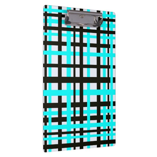 Porte-bloc Bandes d'entrelacement noir blanc Turquoise (Swatch)