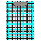 Porte-bloc Bandes d'entrelacement noir blanc Turquoise (Devant)