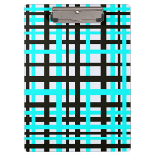 Porte-bloc Bandes d'entrelacement noir blanc Turquoise