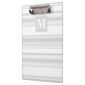 Porte-bloc Bandes gris clair monogrammes (Gauche)