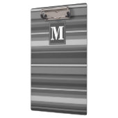 Porte-bloc Bandes gris monogramme (Gauche)