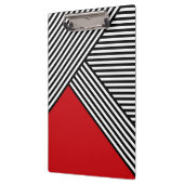 Porte-bloc Bandes noires et blanches avec triangle rouge (Gauche)