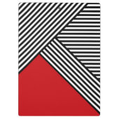 Porte-bloc Bandes noires et blanches avec triangle rouge (Dos)