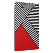 Porte-bloc Bandes noires et blanches avec triangle rouge (Swatch)
