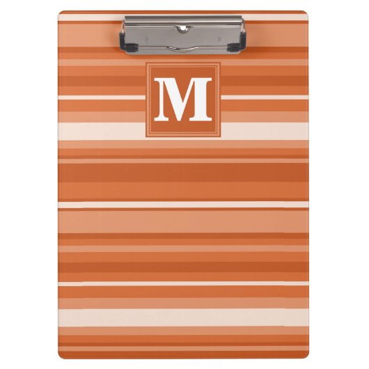 Porte-bloc Bandes orange monogrammes (Devant)