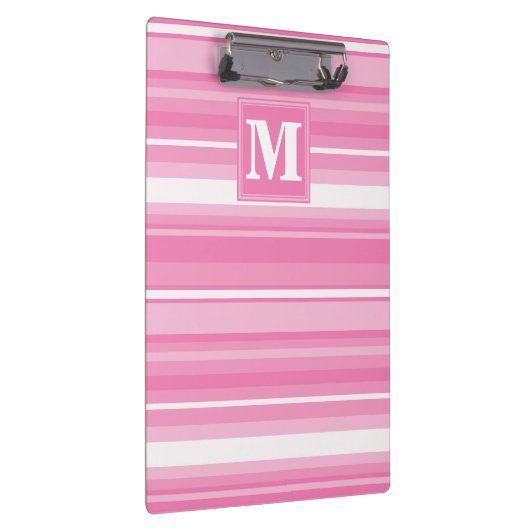 Porte-bloc Bandes rose monogramme (Swatch)