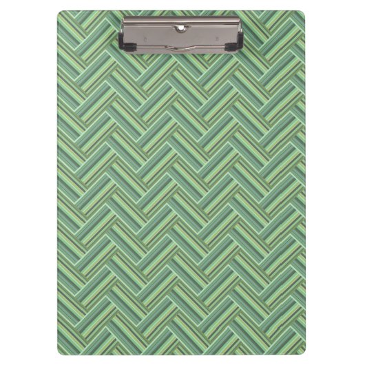 Porte-bloc Bandes vert olive double tissage (Devant)