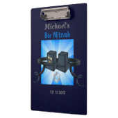 Porte-bloc Bar Mitzvah, gratitude à vos invités avec cela (Gauche)