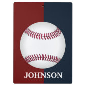 Porte-bloc Baseball Moderne Rouge, Blanc et Bleu (Dos)