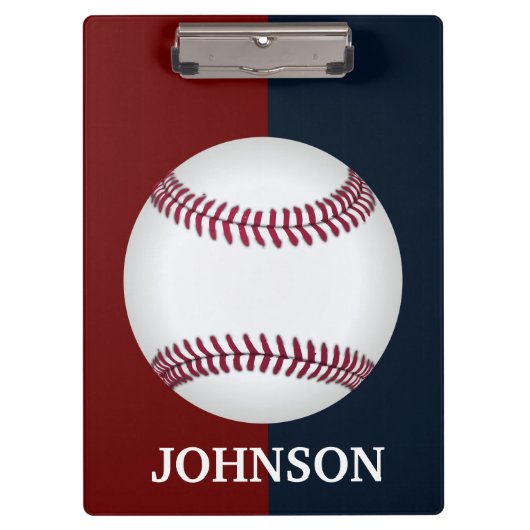 Porte-bloc Baseball Moderne Rouge, Blanc et Bleu (Devant)