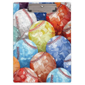 Porte-bloc Baseballs multicolores funky (Devant)