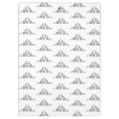 Porte-bloc basset blanc (Dos)