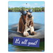 Porte-bloc Basset Hound dans les lunettes de soleil (Dos)