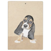 Porte-bloc Basset Hound Peinture Chiot - Art Chien original (Dos)