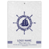 Porte-bloc Bateau Bleu Bleu Paisley Et Marine (Dos)