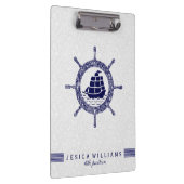 Porte-bloc Bateau Bleu Bleu Paisley Et Marine (Swatch)